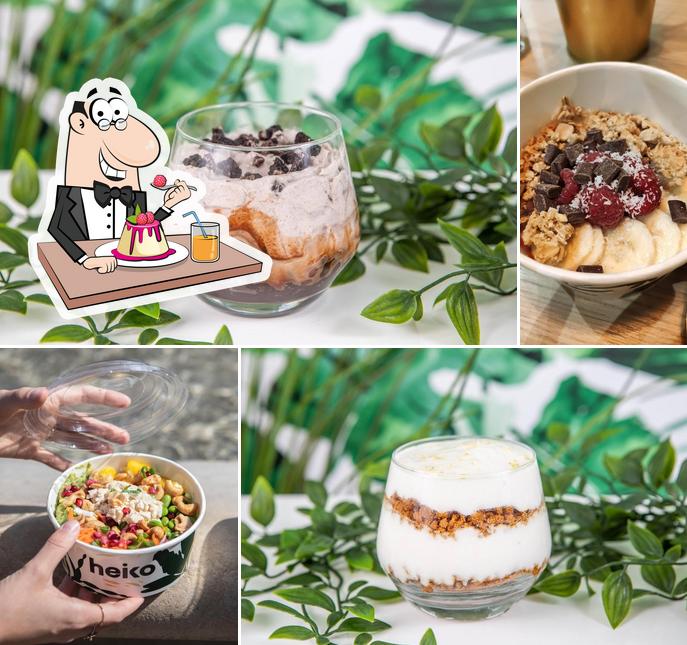 Heiko - Poke & Acai bowl Bar sert un nombre de plats sucrés