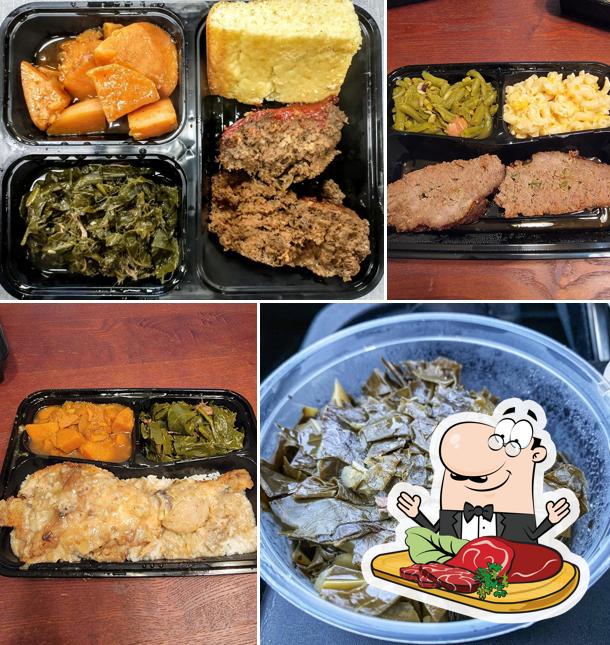 Order meat meals at Queen City Soul Kitchen