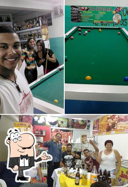 O interior do Snooker Cervejaria