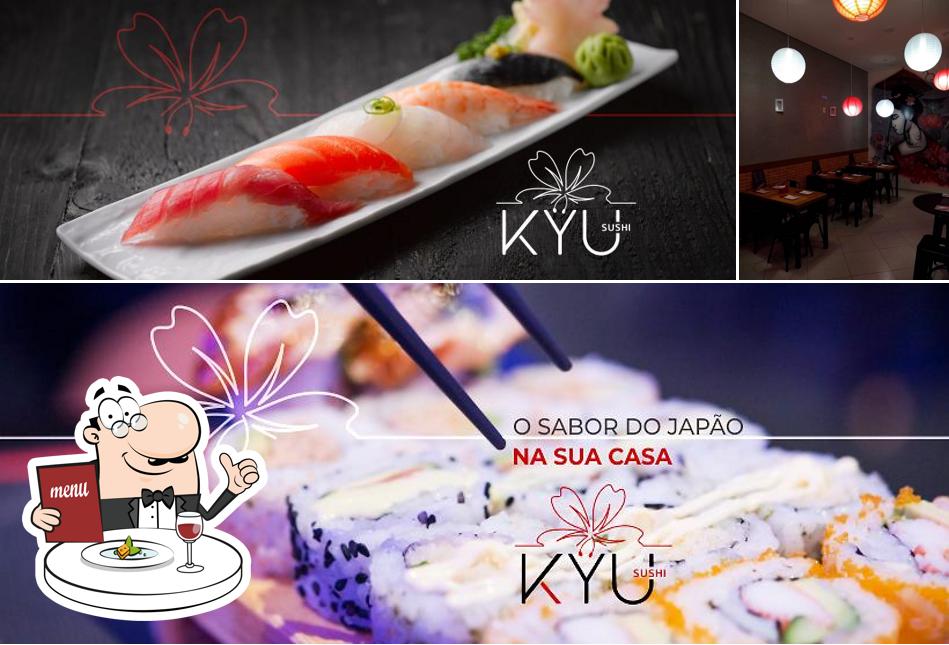 A foto da comida e interior no Kyu Sushi