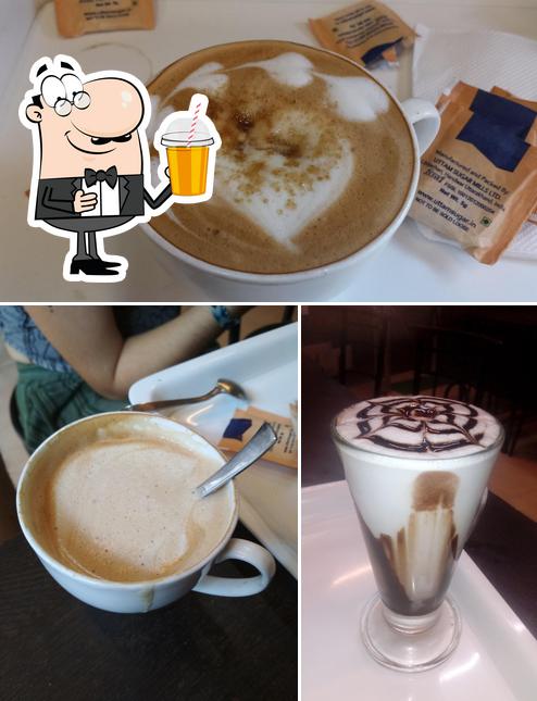 Enjoy a drink at Cafe Coffee Alive