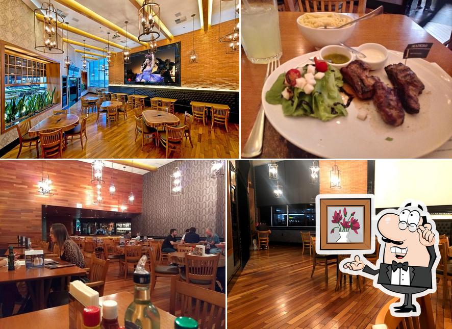 O interior do Madero Steak House Bauru