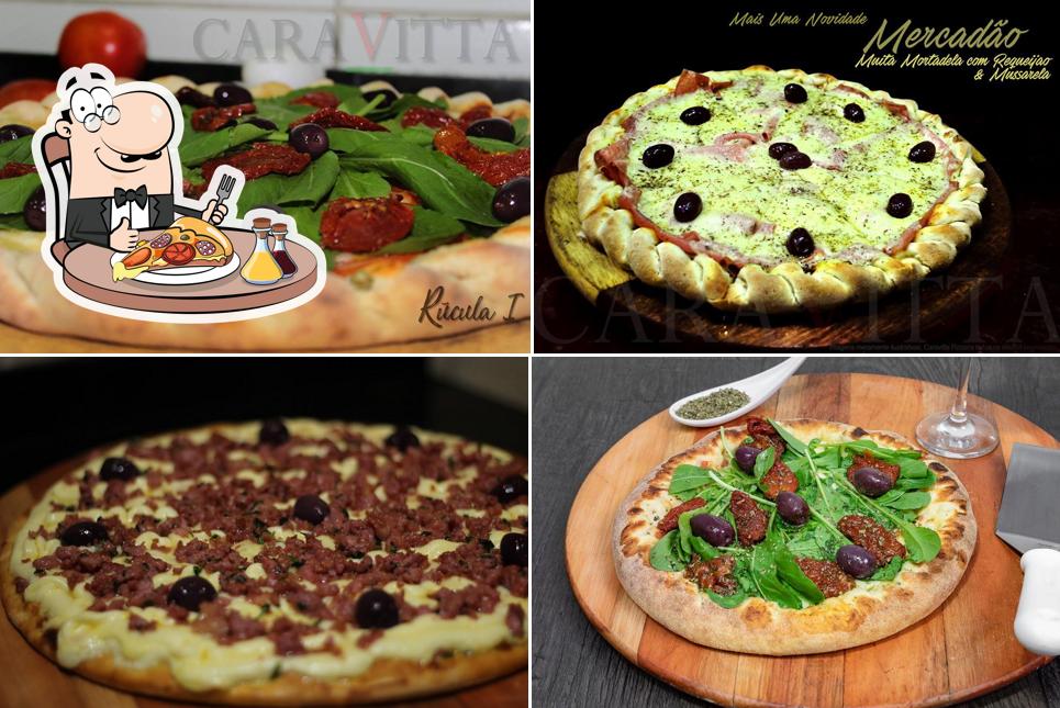 Peça diferentes variedades de pizza