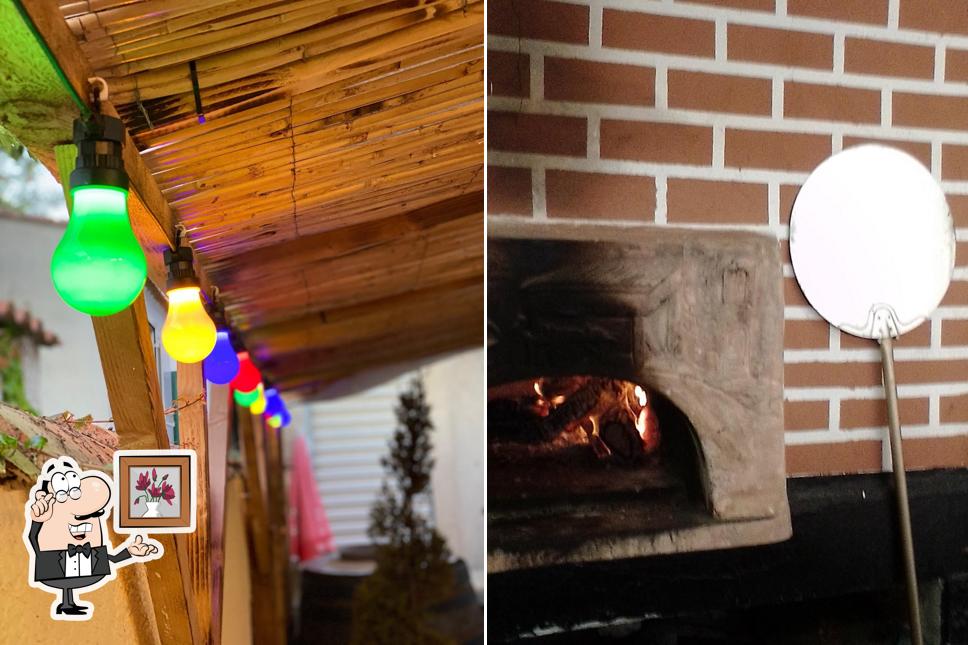 L'intérieur de La pizzeria au feu de bois