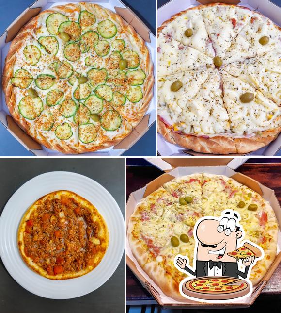 Experimente pizza no Mamutis Enseada Pizzaria e Esfiharia