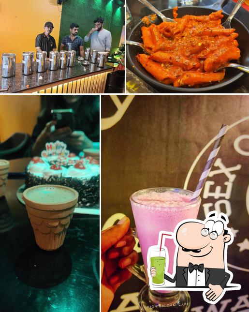 Enjoy a beverage at High on Chai Cafe
