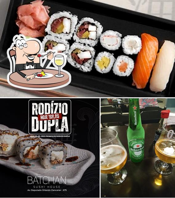 Entre diversos coisas, comida e cerveja podem ser encontrados no Batchan Sushi House