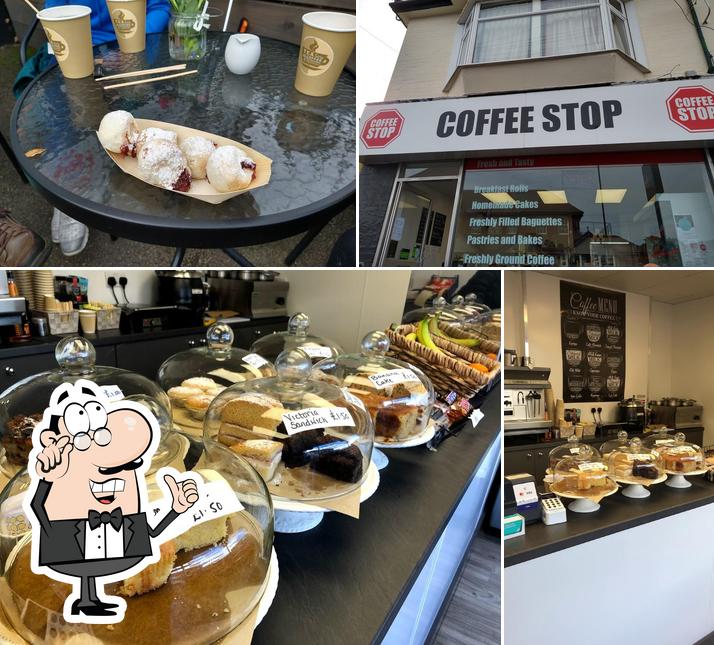 Это фото, где изображены внутреннее оформление и еда в Coffee Stop Poole