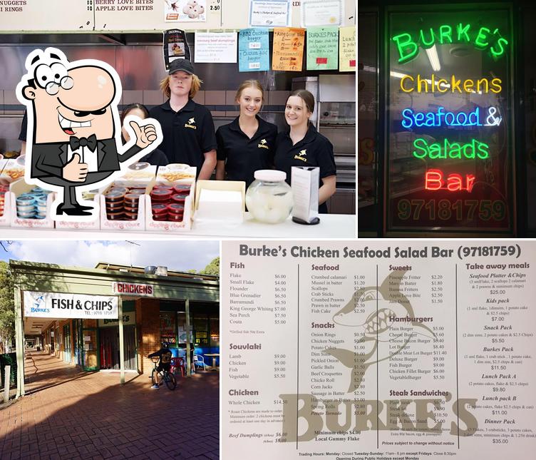 Look at the picture of Burkes Chicken & Seafood Bar