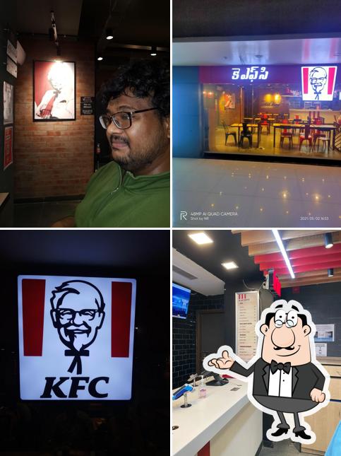 Take a seat at one of the tables at KFC