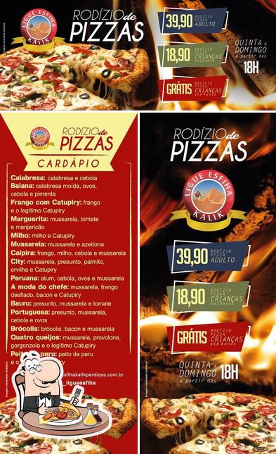 Escolha pizza no Ligue Esfiha Kalik Perdizes