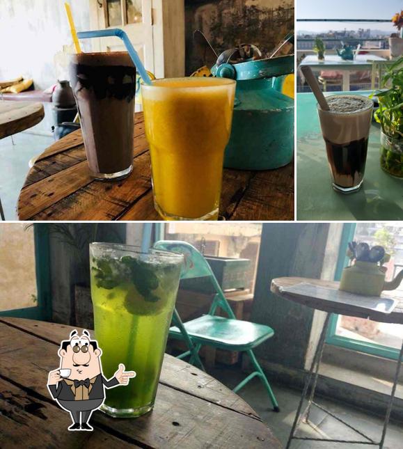 Enjoy a drink at Hello boho Lakeview rooftop cafe