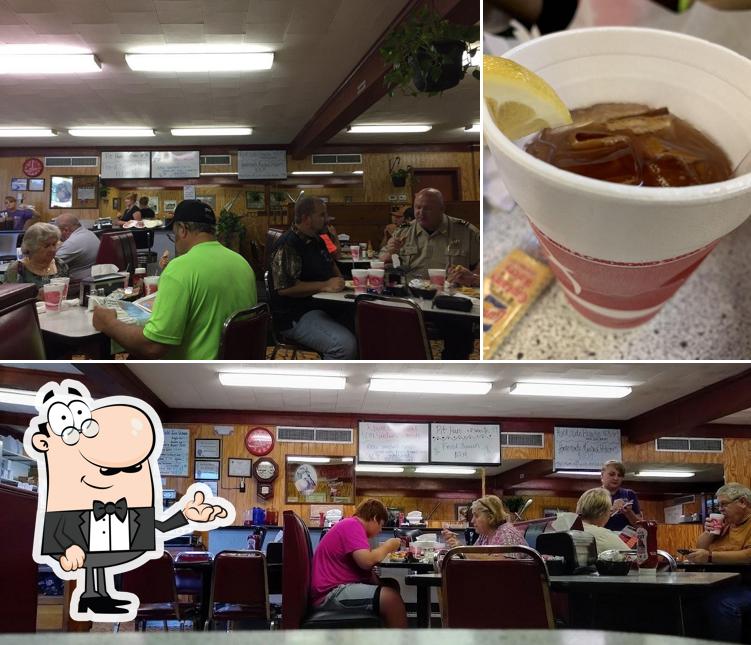 The picture of interior and beverage at Bell's Drive-In Restaurant
