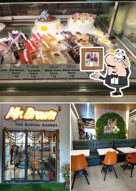 The interior of Mr. Brown Bakery - Noida Sector 63