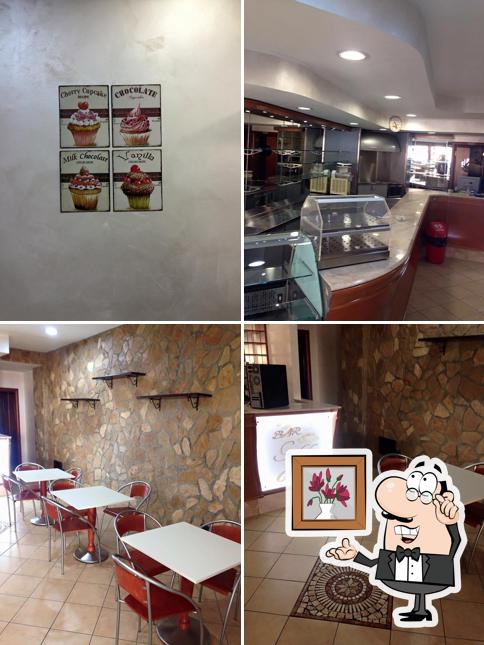 This is the image depicting interior and food at Golden Coffee