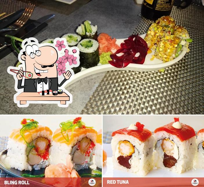 Les sushi sont offerts par Moon Sushi