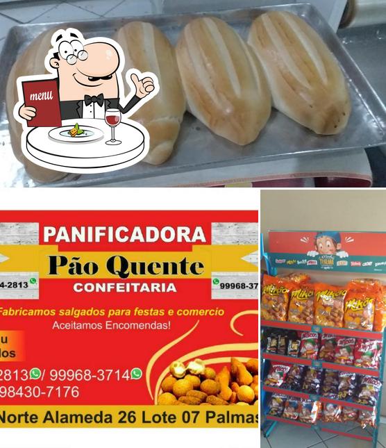 Comida em Panificadora e Confeitaria Pão Quente