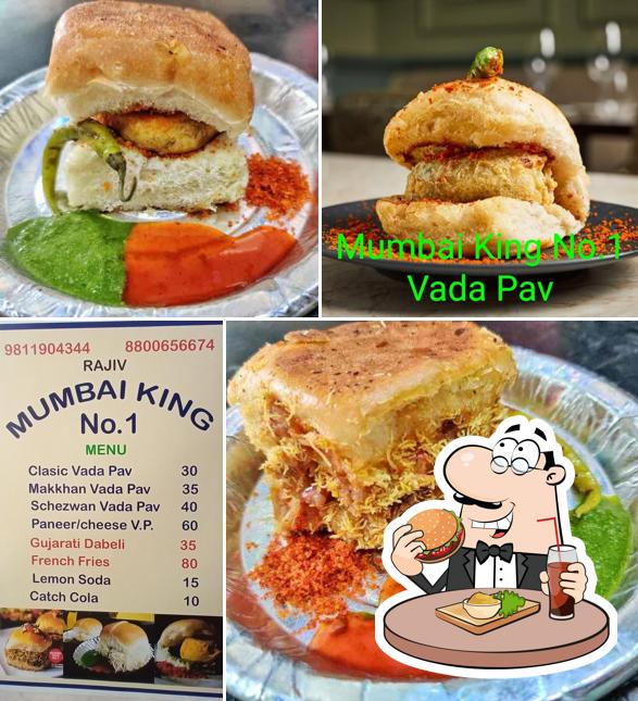 Try out a burger at Mumbai king no. 1 vada pav