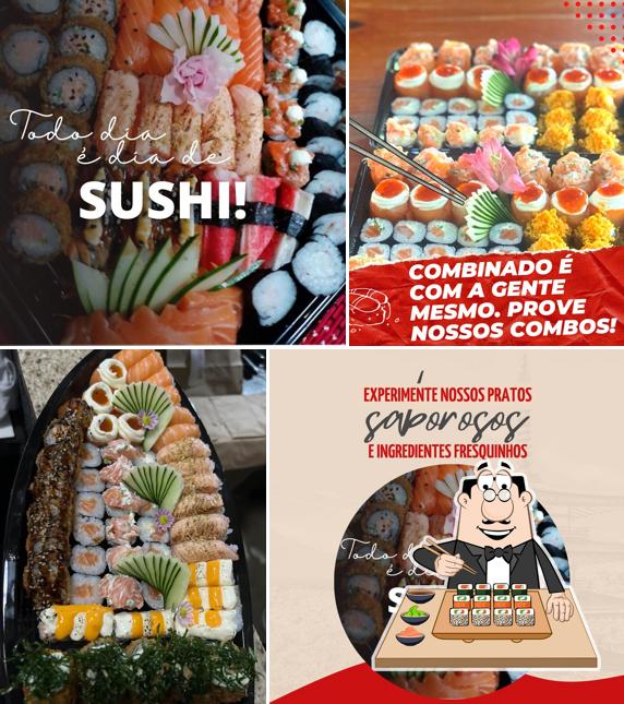 Prove diferentes opções de sushi