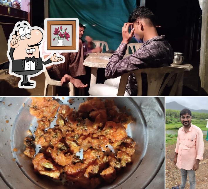 Take a look at the image displaying interior and pizza at Shankar Tea Stall