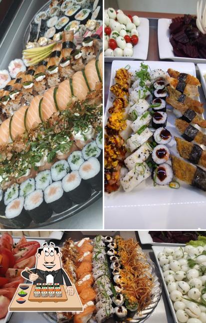 Rolos de sushi são servidos no Francisco's Restaurante
