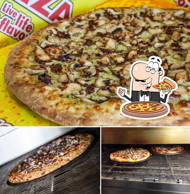 A Gino's Pizza, vous pouvez prendre des pizzas