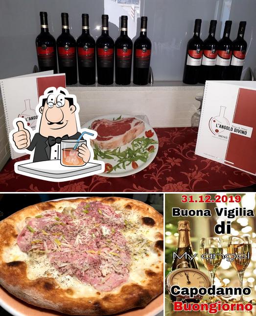 Pizzeria L'Angolo Divino si caratterizza per la bevanda e pizza