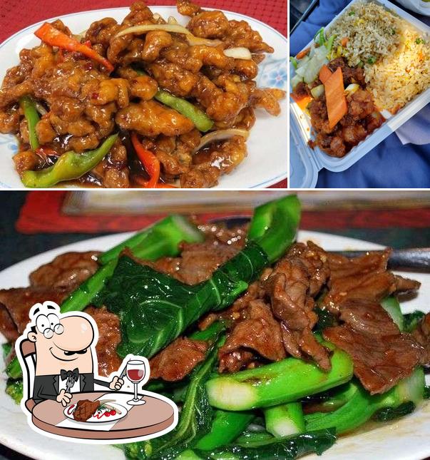 Get meat meals at Harvest Chinese Restaurant