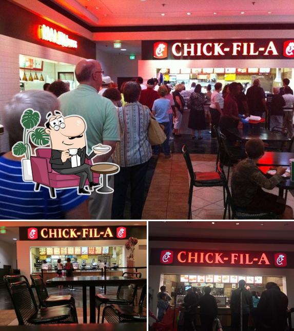 The interior of Chick-fil-A