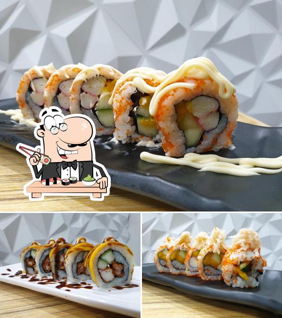 Sushi rolls are offered by Ezekaya Japanese Restaurant