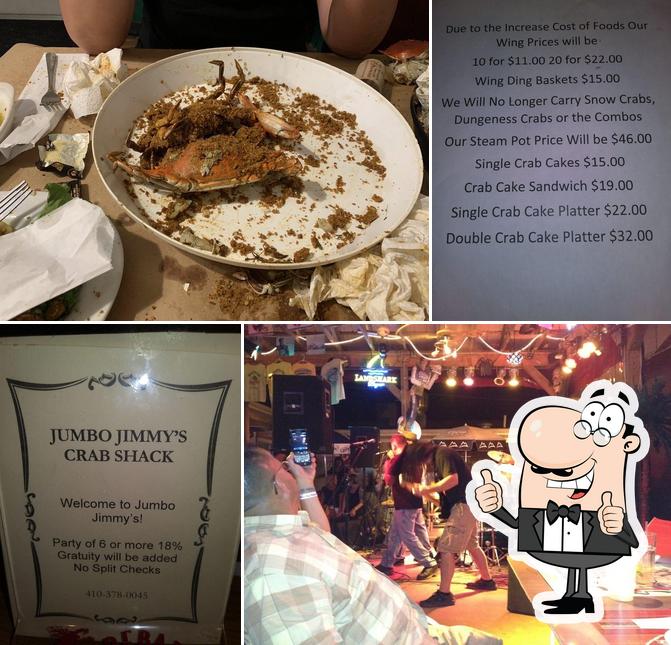 Jumbo Jimmy's Crab Shack in Port Deposit Restaurant menu and reviews