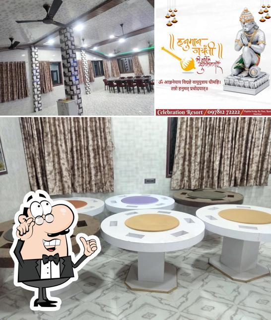 This is the picture displaying interior and food at Celebration Resort Pen