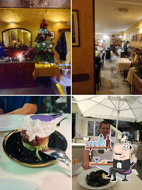 Gli interni di Scuba restaurant