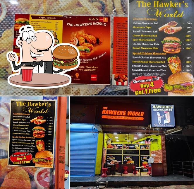 Order a burger at Hawkers World - Crispy Chicken Point