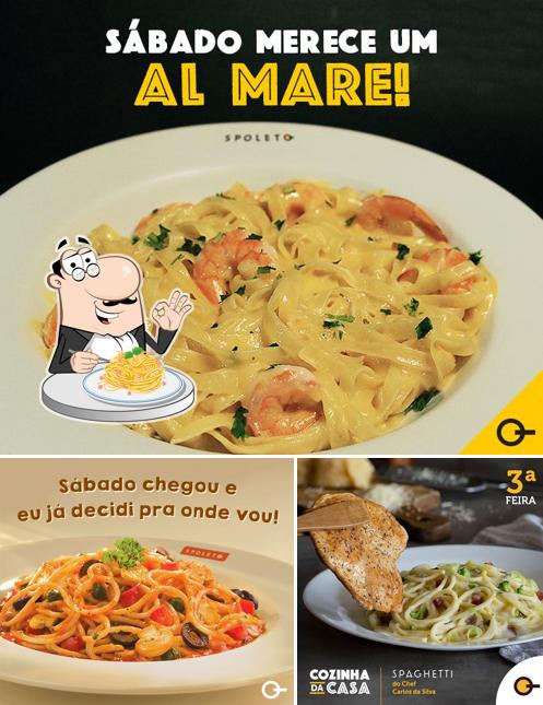 Espaguete carbonara em Spoleto
