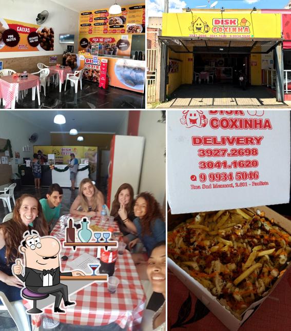 O interior do Disk Coxinha Salgaderia