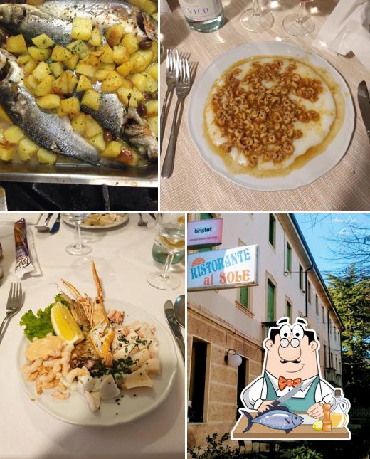 Ristorante Al Sole offre un menu per gli amanti del pesce