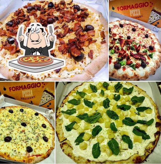 Peça diferentes variedades de pizza