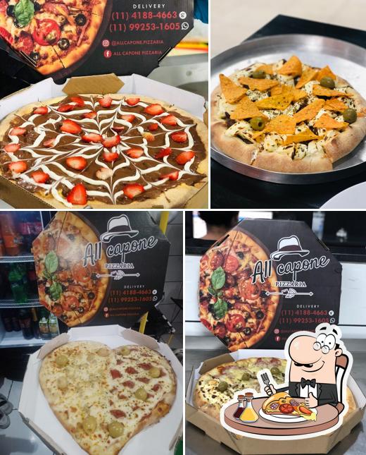 No All capone Pizzaria, você pode degustar pizza