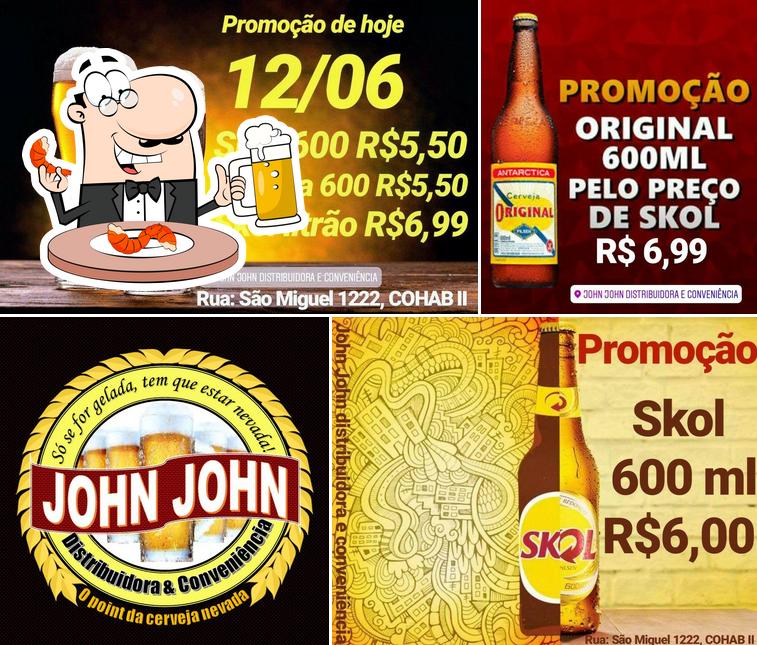 John John Distribuidora e Conveniência fornece uma variedade de cervejas