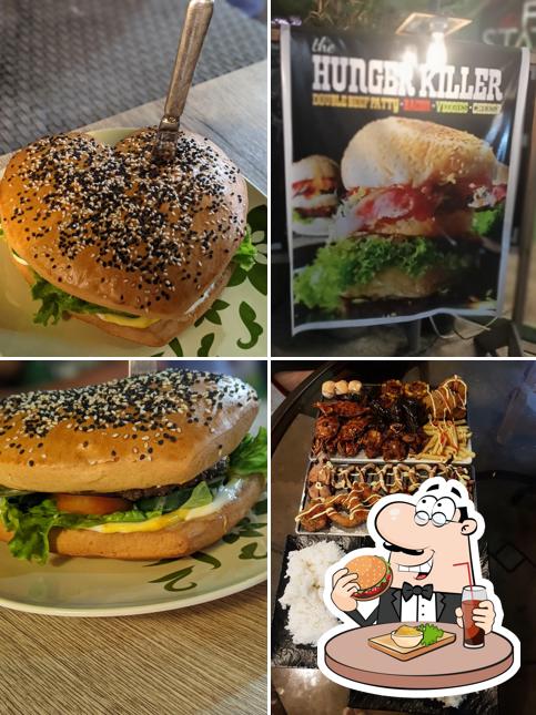 Try out a burger at The Food Square