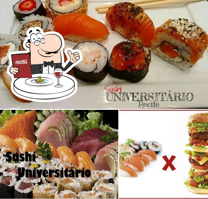 Comida em Sushi Universitário