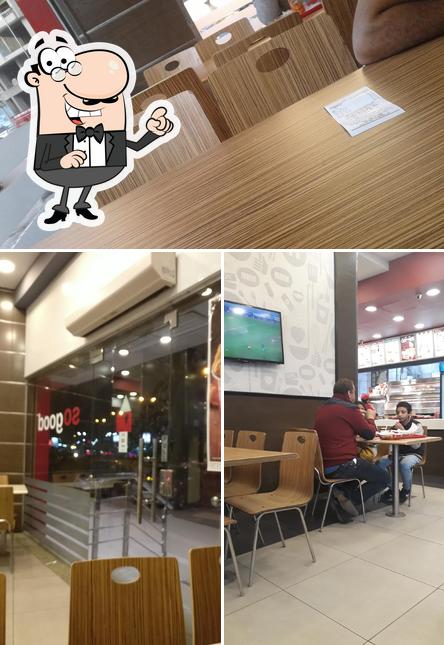 The interior of KFC