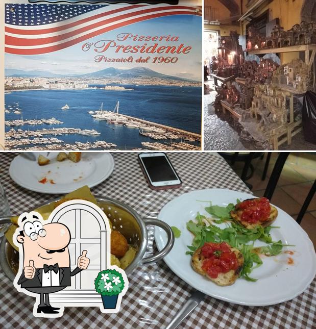 La foto di esterno e cibo da Antica Pizzeria O'Presidente