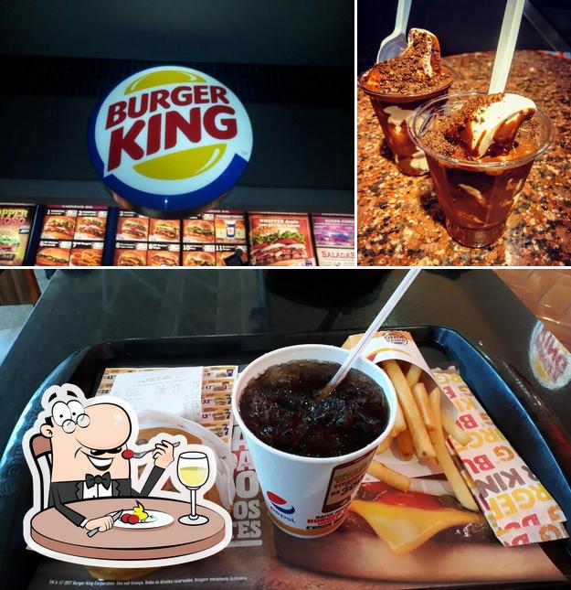 Esta é a imagem ilustrando comida e bebida no Burger King