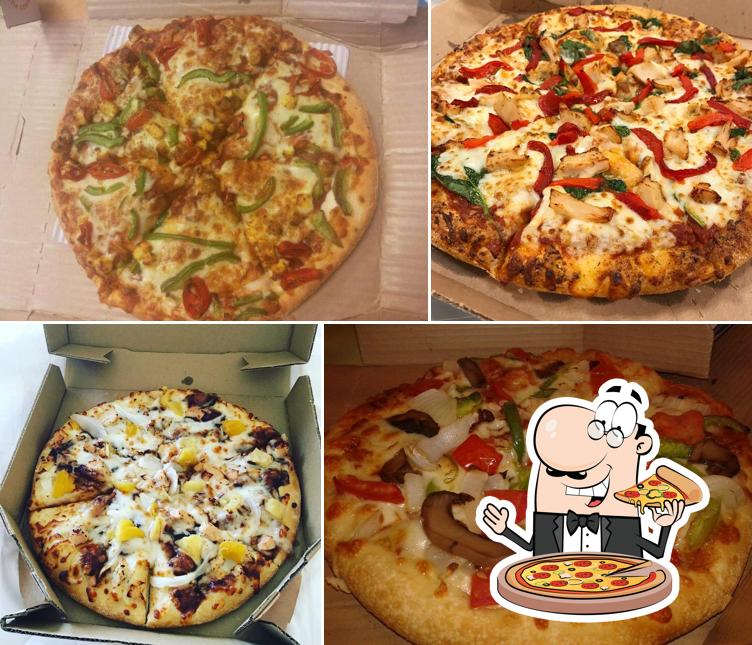 At Domino's Pizza, you can try pizza