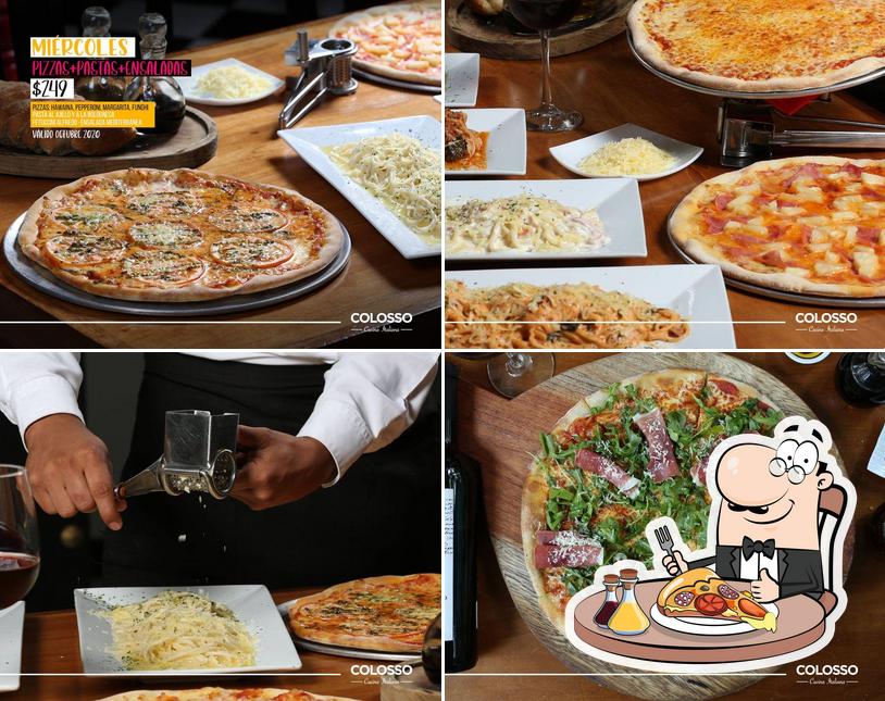 Get pizza at Restaurante Colosso