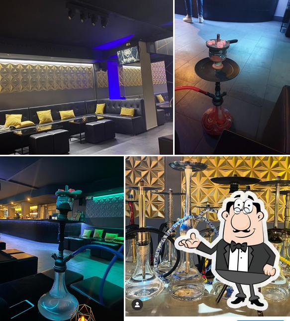 Check out how Black And Gold Shisha Lounge looks inside