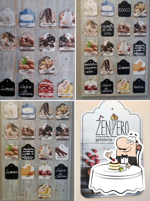 Zenzero - Gelateria + Bistrot serve un'ampia selezione di dolci