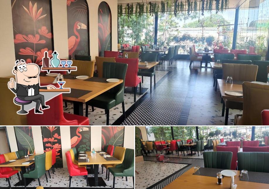 The interior of Spice 7 Restaurant
